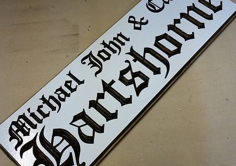 V-Carved CNC Routed Signs